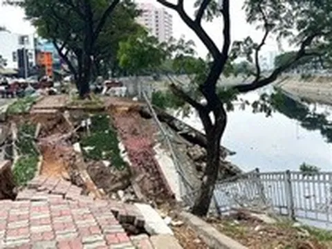 TPHCM: Cần 100 tỉ đồng khẩn cấp xử lý đường lún sụp ven kênh Tàu Hủ