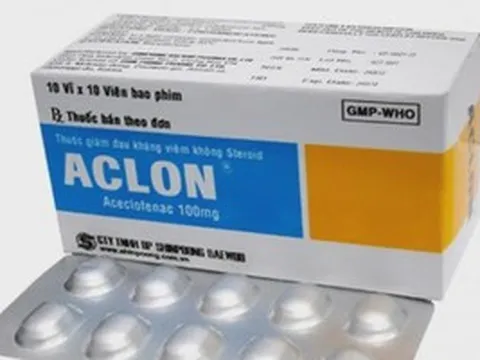 Thu hồi toàn quốc lô thuốc Aclon, ngừng kê đơn và sử dụng