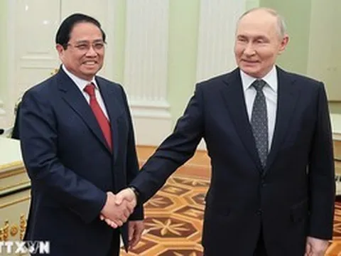 Những hình ảnh Thủ tướng Phạm Minh Chính hội kiến Tổng thống Nga Vladimir Putin