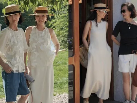 Mẹ trung niên 'đu' thời trang Gen Z cùng con gái thế nào để không lố?