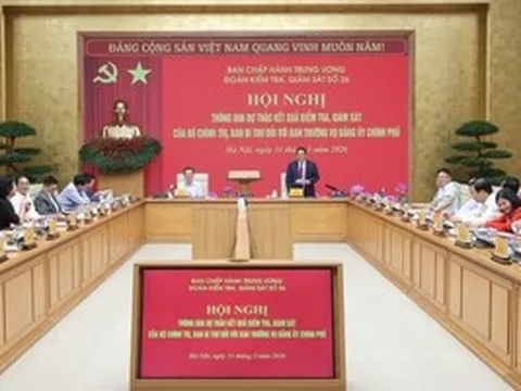 Thông qua Báo cáo kiểm tra, giám sát của Bộ Chính trị đối với Ban Thường vụ Đảng ủy Chính phủ