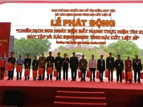 Phát động chiến dịch 500 ngày đêm tìm kiếm, quy tập và xác định danh tính hài cốt liệt sĩ