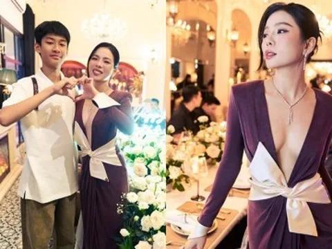 Lệ Quyên làm sinh nhật đầy xa hoa cho con trai ở nhà hàng: Bàn tiệc dài kín phòng, 2 chiếc bánh kem cầu kì