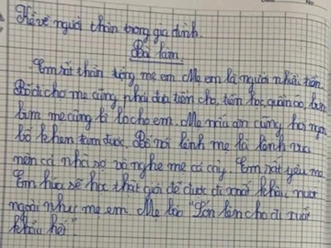 Bé học sinh viết văn kể về người mẹ nhiều tiền rồi tiết lộ luôn mọi chuyện trong nhà, đoạn kết khiến CĐM cười xỉu