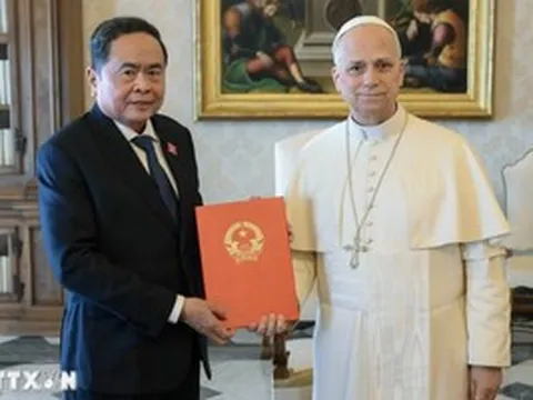 Chủ tịch Quốc hội Trần Thanh Mẫn hội kiến Giáo hoàng Leo XIV