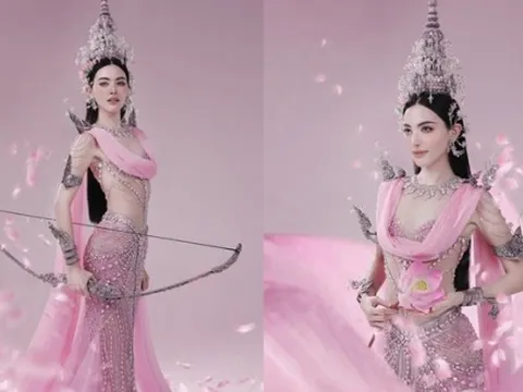 'Ma nữ' Mai Davika hóa thân 'nữ thần Songkran' lộng lẫy