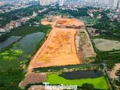 Toàn cảnh đại công trường Depot Xuân Đỉnh của tuyến metro số 2 Hà Nội