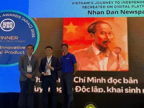 Báo Nhân Dân đoạt "cú đúp" tại giải Báo chí Kỹ thuật số châu Á 2026