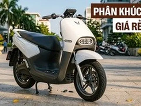 Lộ thiết kế xe máy điện VinFast mới lạ: Dáng thể thao hiện đại, ghi đông trần, động cơ gắn liền bánh