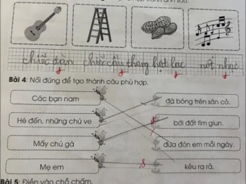 Bài tập tiếng Việt của bé tiểu học khiến phụ huynh “khóc thét”: Các bạn nam đưa đón em mỗi ngày, mẹ em kêu ra rả