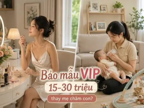 Xu hướng thuê bảo mẫu lương 15-30 triệu "ngày chăm con, đêm thức ru ngủ" của hội mẹ bỉm nhà giàu Việt sau sinh