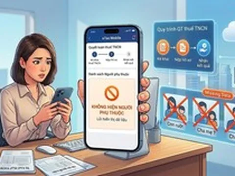 Không hiện người phụ thuộc trên eTax Mobile khi quyết toán thuế TNCN