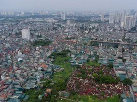Nhìn từ trên cao khu đất dự kiến xây nhà tang lễ và 2 tháp tưởng niệm cao 13 tầng tại Hà Nội