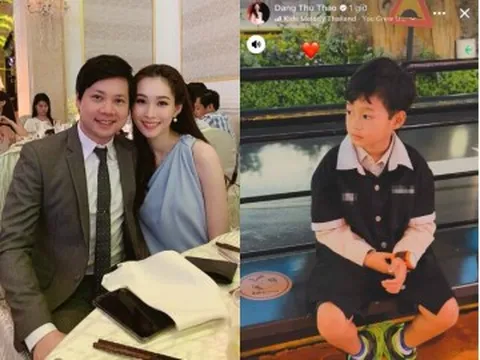 Con trai Hoa hậu Đặng Thu Thảo hiếm hoi lộ diện, 6 tuổi ra dáng thiếu gia nhí, điển trai hệt bố Tổng giám đốc