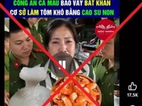Cà Mau bác tin ‘tôm khô làm từ cao su non’, công an vào cuộc