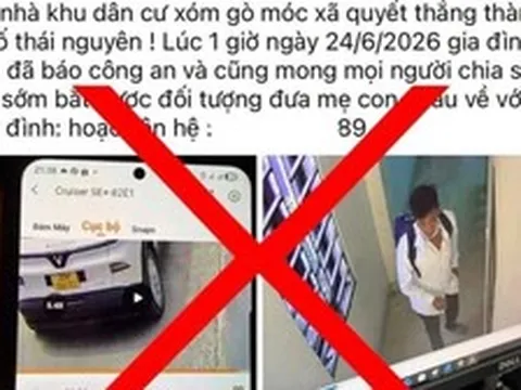 Công an bác tin đồn hai mẹ con bị bắt cóc ở Thái Nguyên
