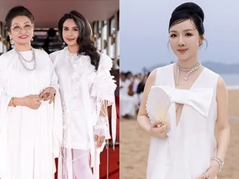 NSND Thanh Lam trẻ trung bên mẹ 83 tuổi, hoa hậu Giáng My quyến rũ