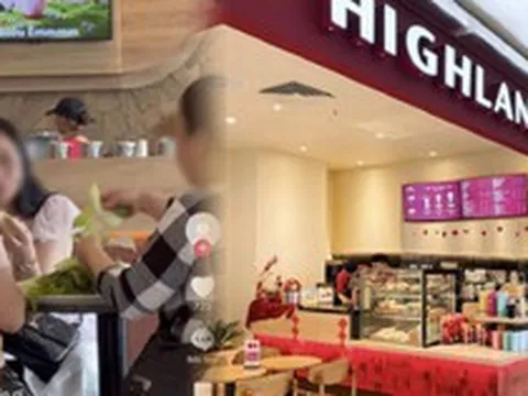 Highlands Coffee lên tiếng sau đoạn clip nhóm khách mang phở cuốn vào quán