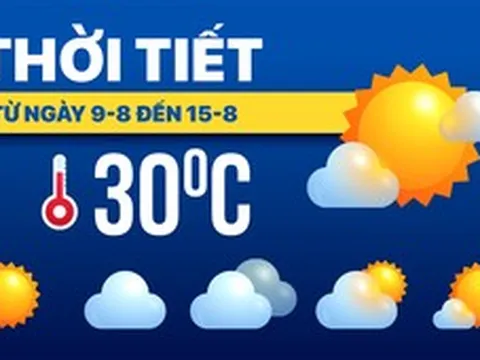 Dự báo thời tiết từ 9-8 đến 15-8: Miền Bắc và miền Trung nắng nóng, miền Nam chiều mưa dông