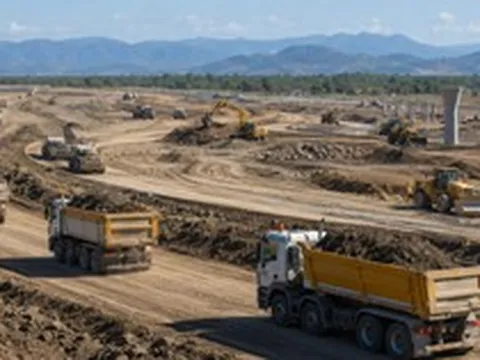38.000 chuyến xe tải chở 1,31 triệu tấn vật liệu, âm thầm làm nhiệm vụ quan trọng tại một vùng ngập lụt