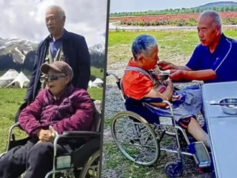 Chồng biến ô tô thành nhà, hơn 10 năm đưa vợ bị liệt đi khắp Trung Quốc
