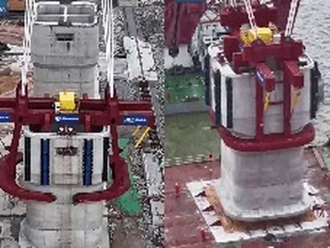 Phát hiện khối bê tông 1.540 tấn được 'nhấc bổng' lên không trung, chuẩn bị mở tuyến đường thủy rút ngắn 560 km
