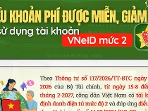 Sử dụng VNeID mức 2 được miễn, giảm nhiều khoản phí, lệ phí