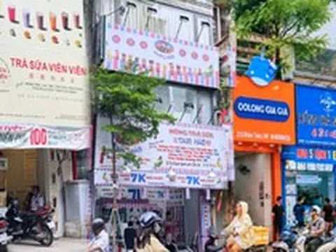 Một đoạn phố ở Hà Nội thành 'thánh địa' trà sữa 7-15k: Chen nhau mở cửa hàng, chỉ vài bước chân lại gặp một quán