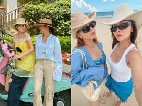 Cặp chị em "đình đám" của Vbiz cao chưa đến 1m60, có gu mặc thời thượng giúp tôn sắc vóc chẳng kém mỹ nhân nào