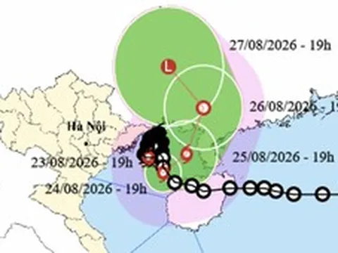 Bão số 4 mạnh lên cấp 9, giật cấp 11, đêm nay mưa lớn ở Đông Bắc và đồng bằng Bắc Bộ