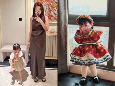 Con gái Đỗ Mỹ Linh diện đầm công chúa đi chơi, ái nữ thả dáng khiến mẹ dở khóc dở cười