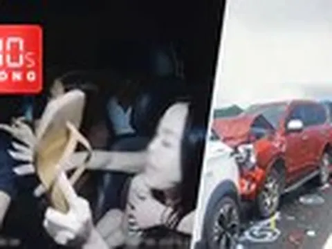 Bản tin 30s nóng: Nhóm khách nữ tấn công tài xế taxi; 7 ô tô tông liên hoàn vì không giữ khoảng cách