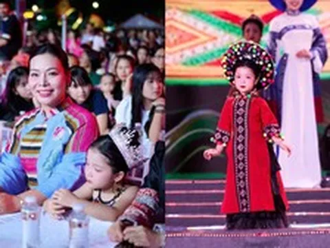 Mẫu nhí Tường Vy làm vedette cho bộ sưu tập "Sắc màu Di sản" ở Sơn La