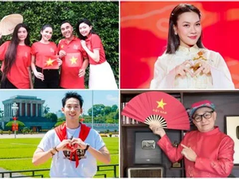 Quốc khánh 2/9: Đại tá Tự Long, NSND Thu Hà và sao Việt 'phủ đỏ' mạng xã hội