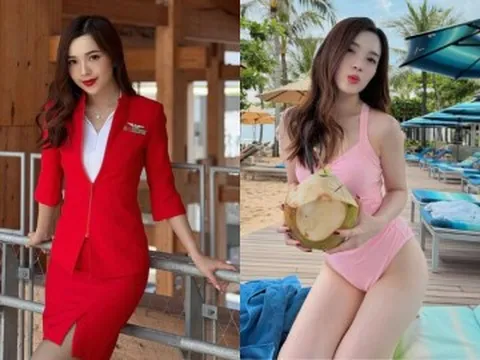 Tiếp viên hàng không "gây sốt" vì ảnh chụp lén quá xinh, sinh con cho chồng bác sĩ về dáng đẹp nõn nà