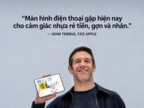 CEO Apple tung đòn về phía Android: “Màn hình điện thoại gập hiện nay cho cảm giác nhựa rẻ tiền, gợn và nhăn”