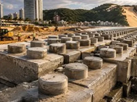 Phát hiện 19.000 khối bê tông kiểu lego được thả xuống đáy biển, một công trình lá chắn khổng lồ dần lộ diện