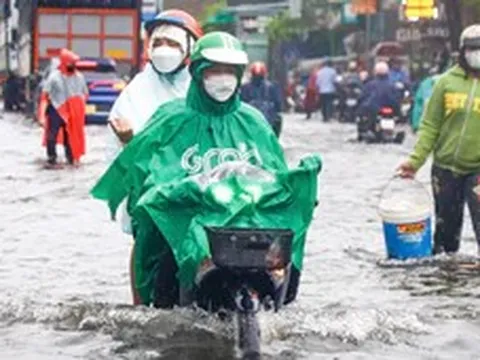 TP.HCM: Từ ngày mai bắt đầu đợt mưa trên 250mm