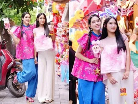 Bé gái đọ dáng mỹ nhân Hoa hậu Việt Nam nổi bật ở phố đèn lồng Trung thu: 15 tuổi xinh như hoa, cao 1m7
