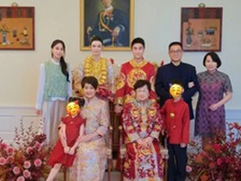 Ái nữ vua sòng bài Hà Siêu Hân bất ngờ khoe loạt ảnh đám cưới anh trai: Đại gia đình 4 thế hệ hội tụ, cô dâu đeo cả "núi" vàng