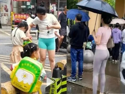 Bà mẹ mặc quần yoga bó sát đến trường đón con khiến phụ huynh "nhức mắt", MXH tranh cãi