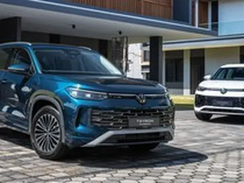 Lộ trang bị Volkswagen Tayron tại Việt Nam: Chênh 300 triệu đổi thành treo thích ứng, loa hàng hiệu, đèn ma trận
