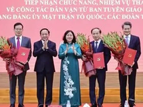 Quyết định của Bộ Chính trị về tổ chức bộ máy của Đảng ủy Dân vận, Mặt trận và các đoàn thể Trung ương