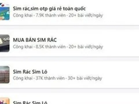 Cảnh giác trước các hội nhóm mua bán "SIM rác" trên không gian mạng