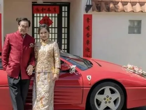 Chú rể U80 lấy vợ kém 41 tuổi, tự lái siêu xe đi rước dâu