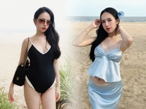Tiểu thư Sài thành diện áo tắm khoe bụng bầu vượt mặt, ở biệt thự bề thế, chồng thiếu gia chiều như "công chúa"
