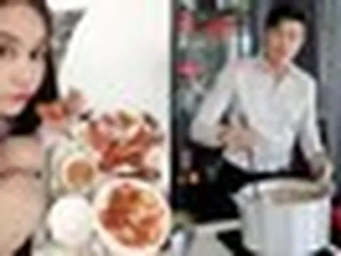 Mâm cơm nhà của Quốc Trường và Ngọc Trinh